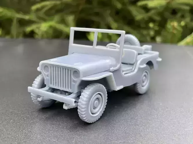 Jeep Willys 1-35 scale model kit 3D print model