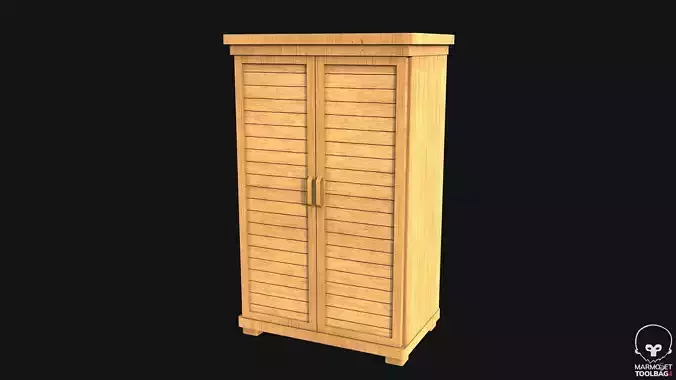 Wooden Cabinet PBR Game Ready