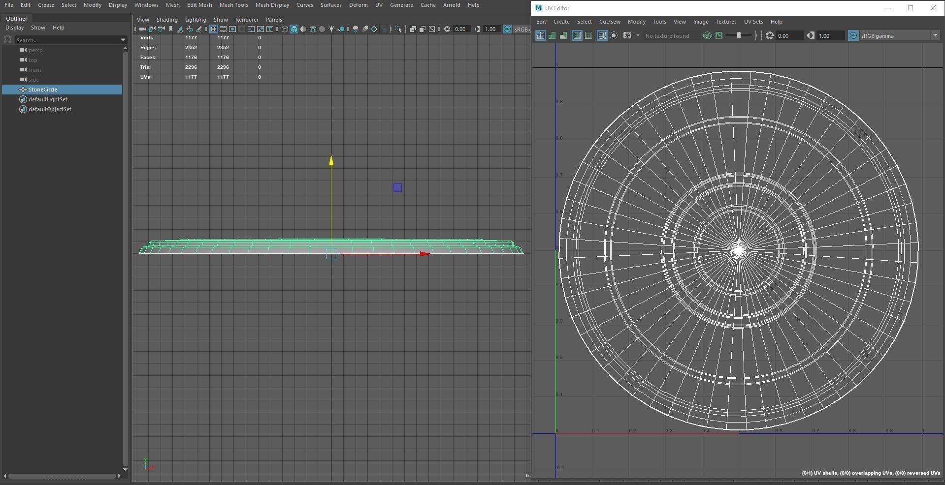 Stylized Stone Floor Circle Low-poly 3D model_10