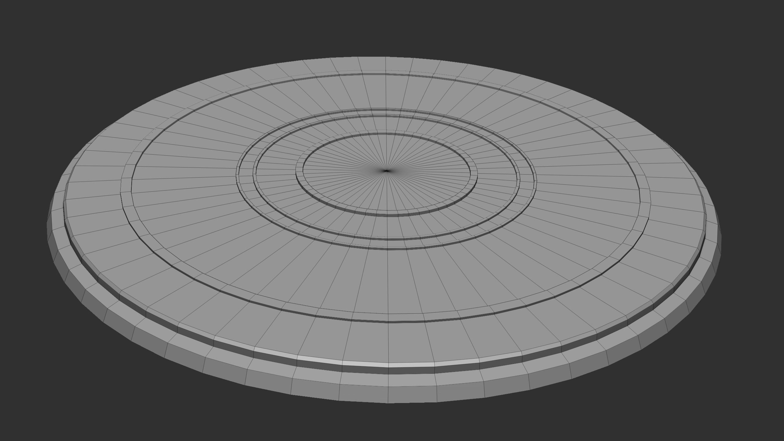 Stylized Stone Floor Circle Low-poly 3D model_8