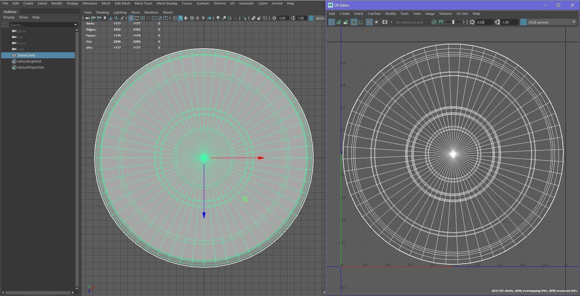 Stylized Stone Floor Circle Low-poly 3D model_9