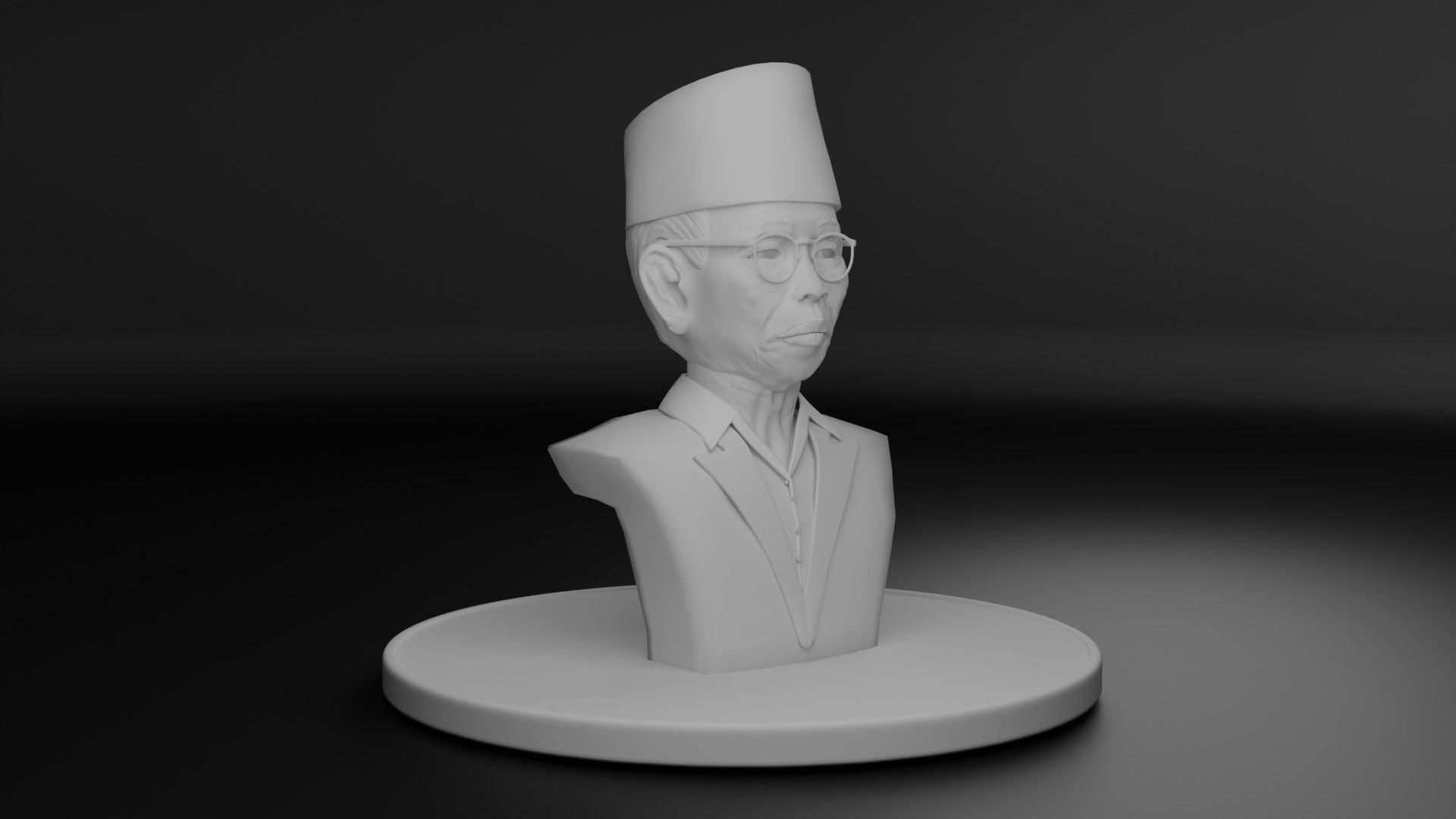 Ki Hajar Dewantara 3D model_1