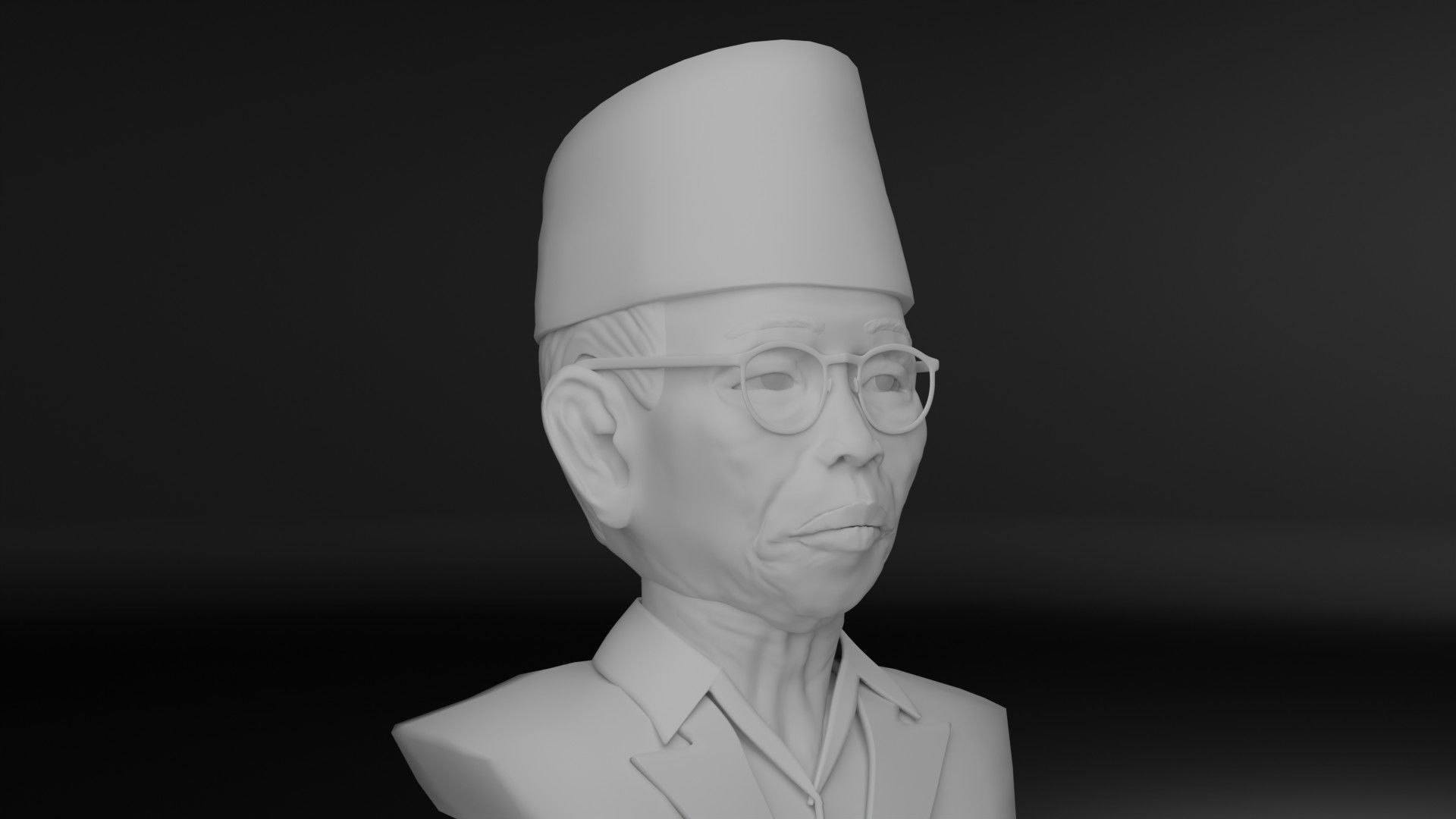 Ki Hajar Dewantara 3D model_8