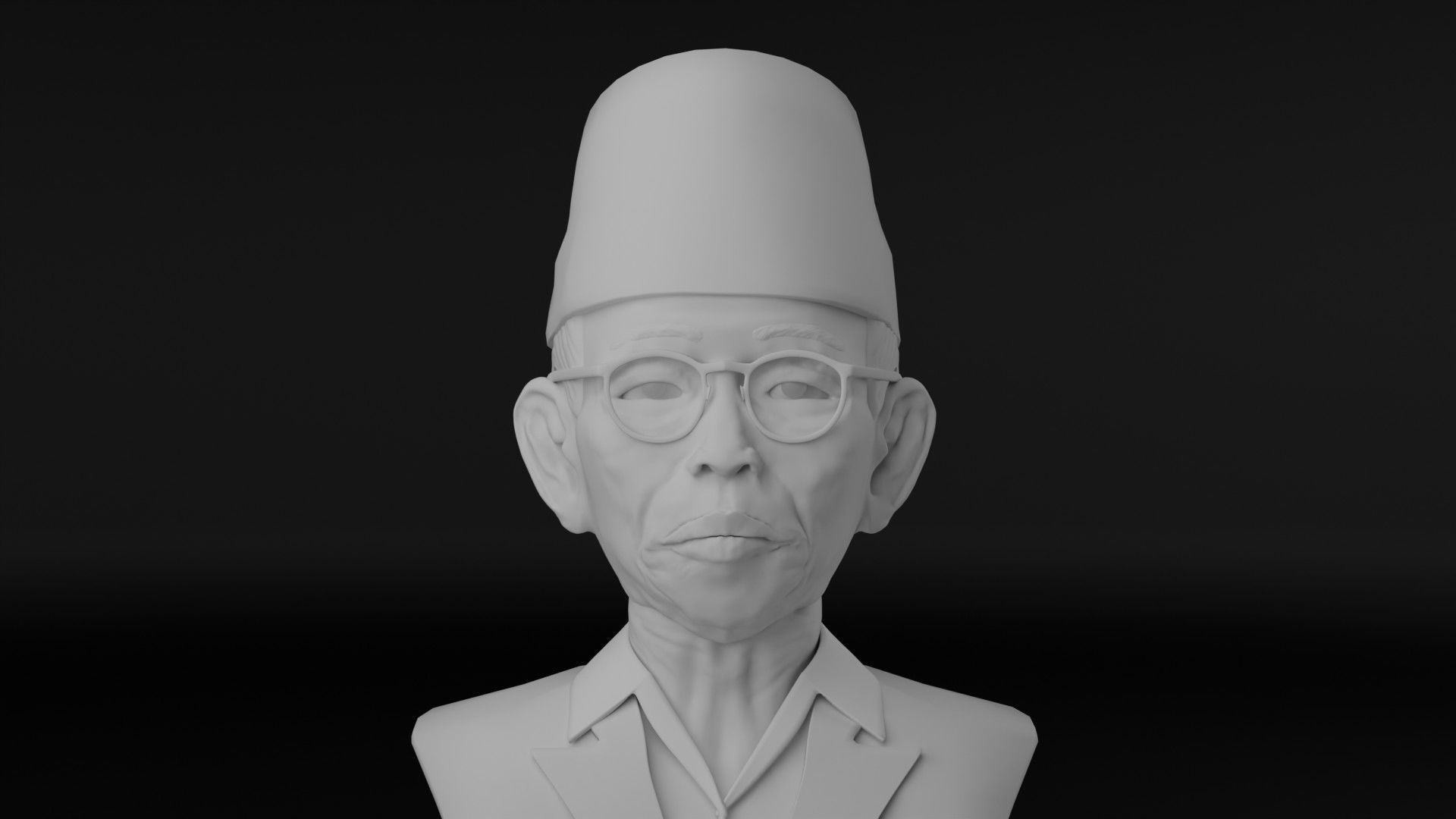Ki Hajar Dewantara 3D model_7