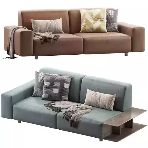 ASTON sofa with pillows and shelf
