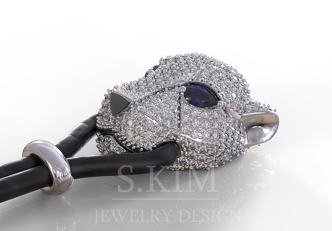 Cheetah pendant 3D print model
