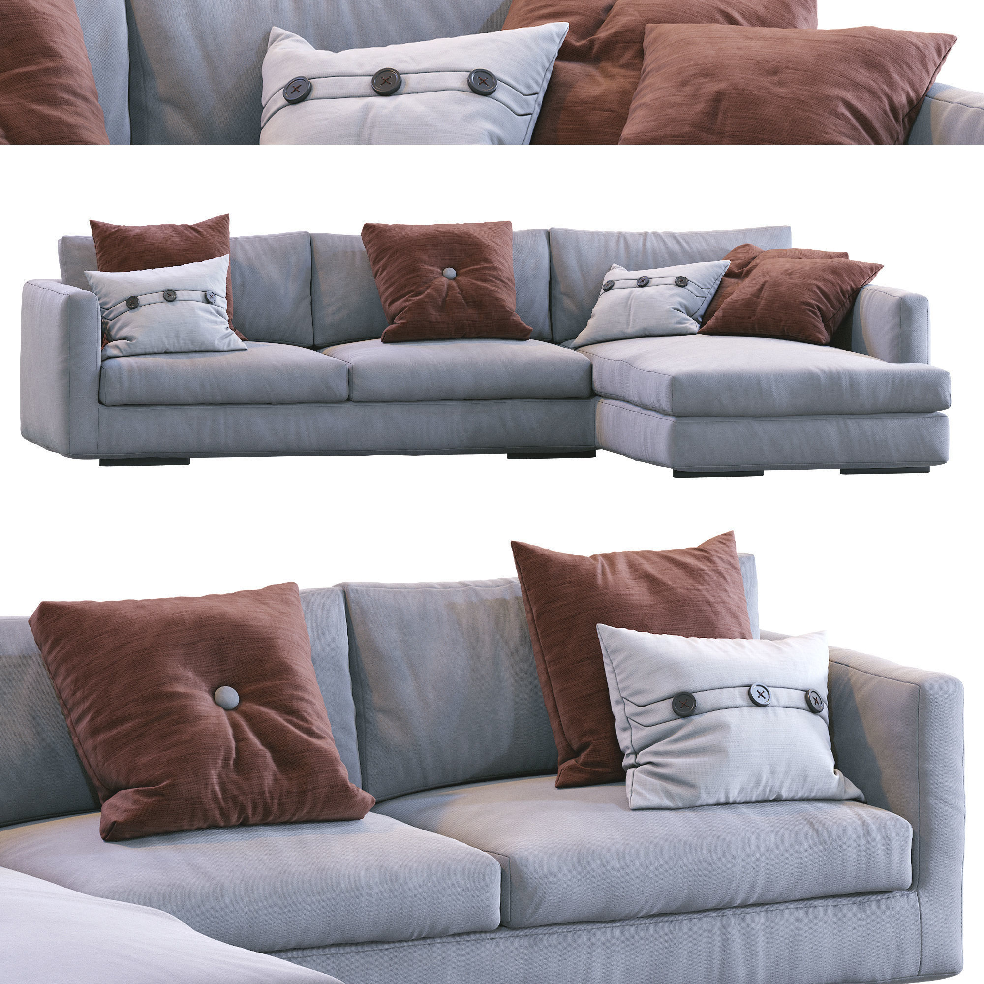 Flexform Sofa MAGNUM 3D model_1