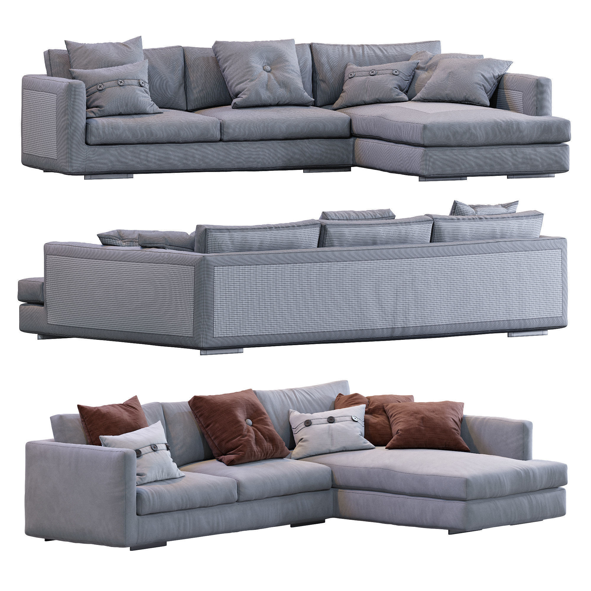Flexform Sofa MAGNUM 3D model_17