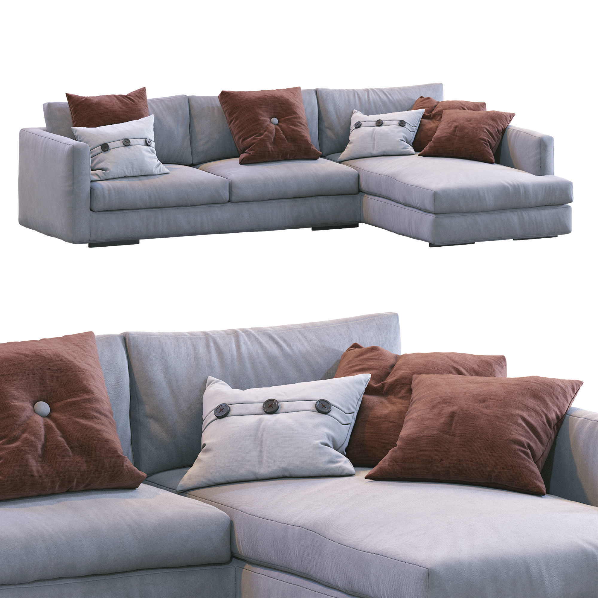 Flexform Sofa MAGNUM 3D model_11