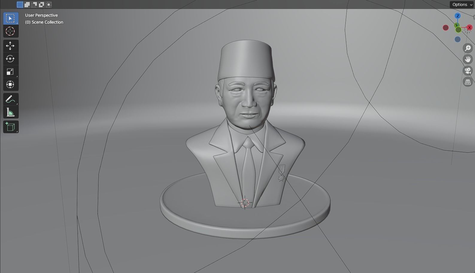 President Soeharto 3D model_11
