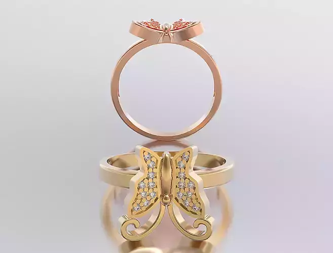 ring butterfly 3D print model