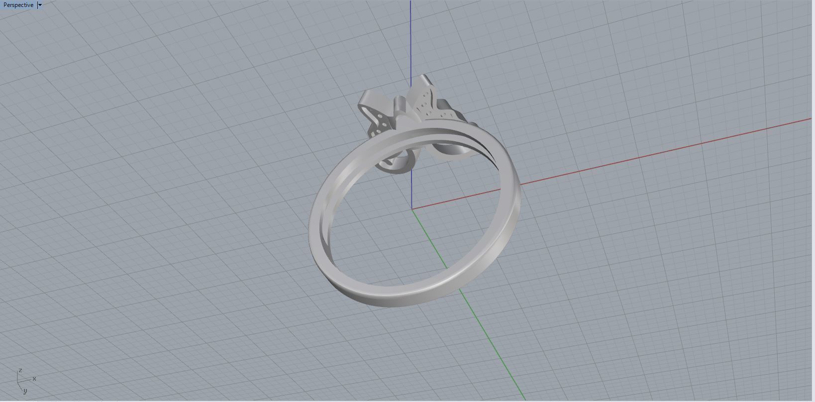 ring butterfly 3D print model_8