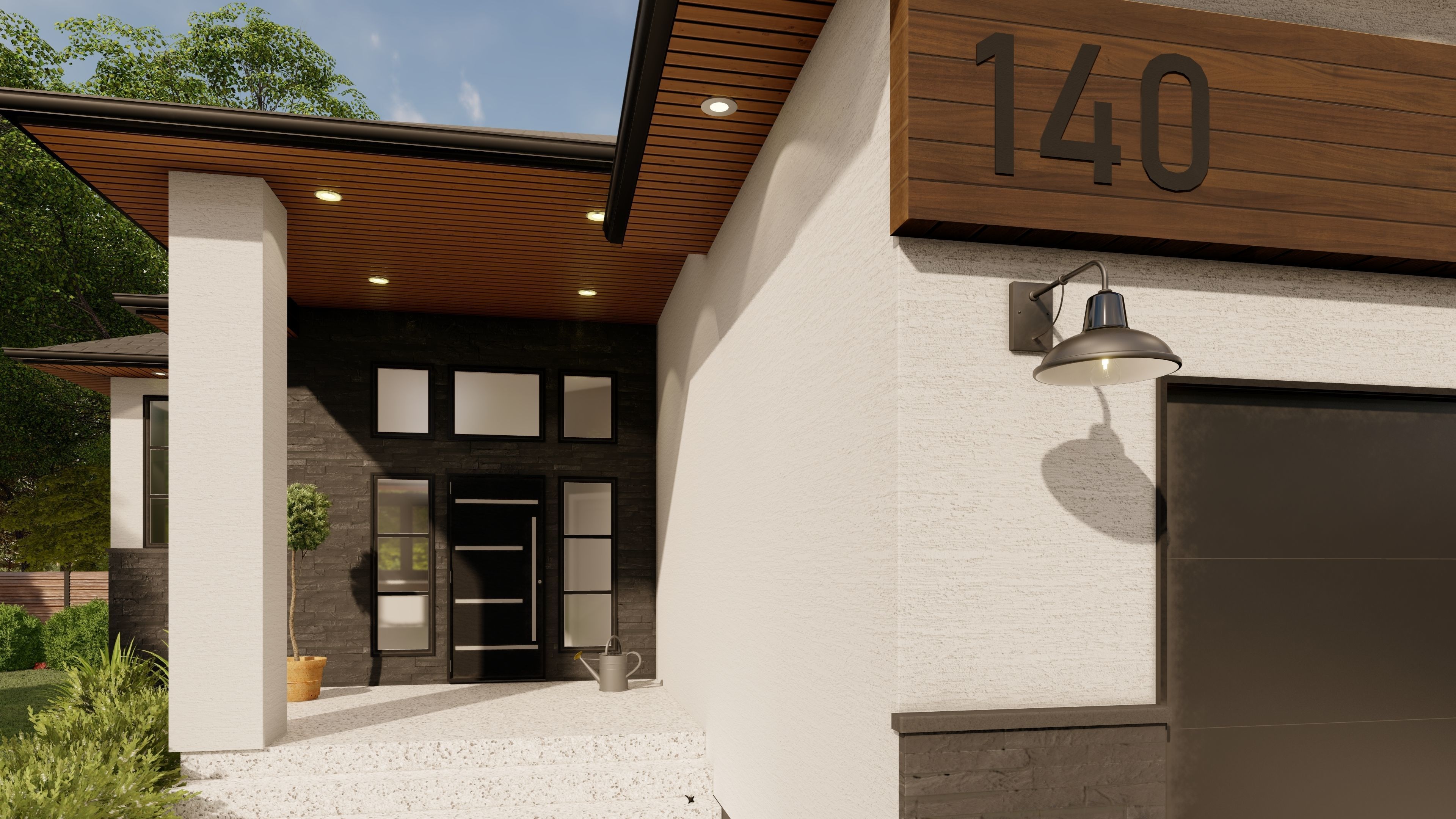 House - Bungalow - Triple Garage Free 3D model_3