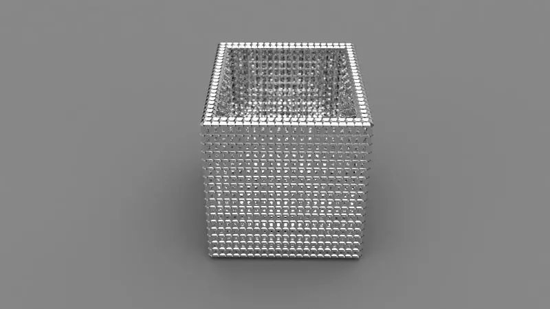 METALLIC CUBE PATTERN Free 3D model_0