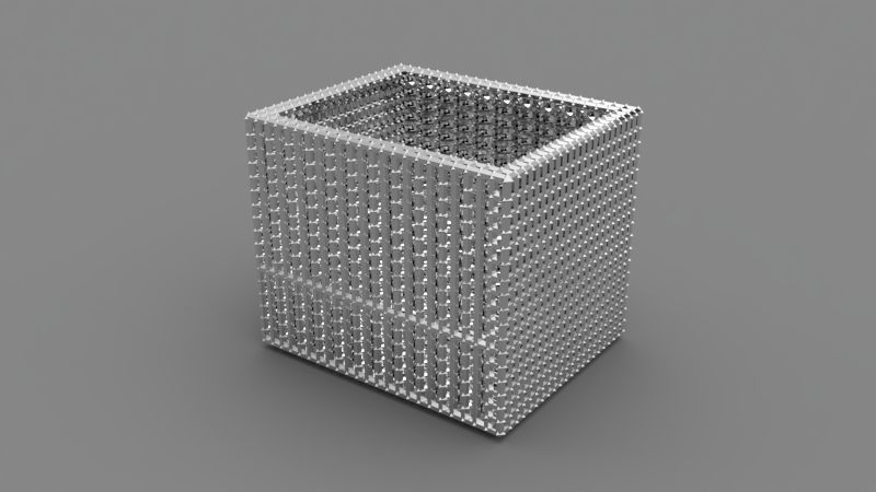 METALLIC CUBE PATTERN Free 3D model_1