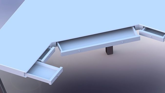 Corner table 1400x1400x730mm 3D model