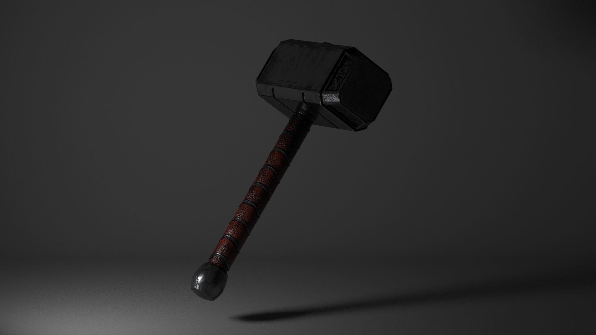Hummer thor hammer Low-poly 3D model_6