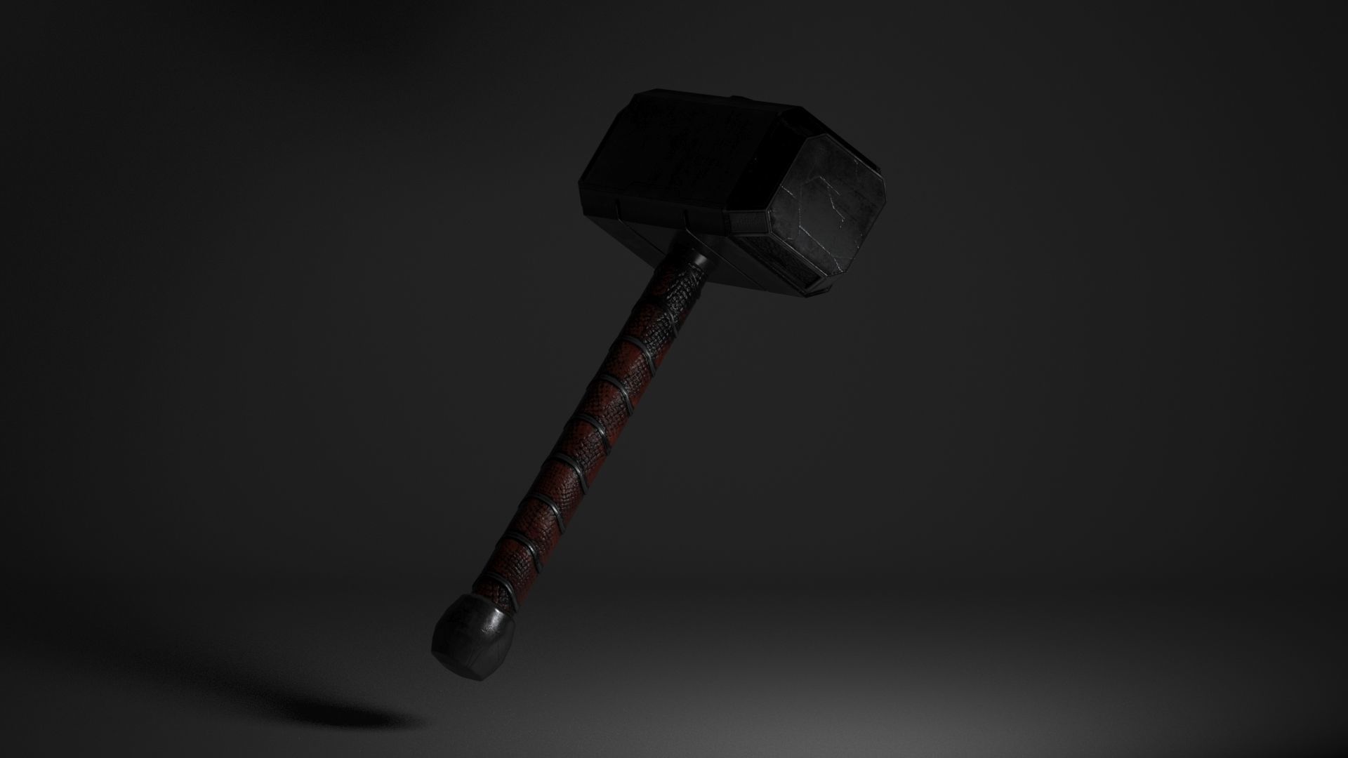 Hummer thor hammer Low-poly 3D model_8