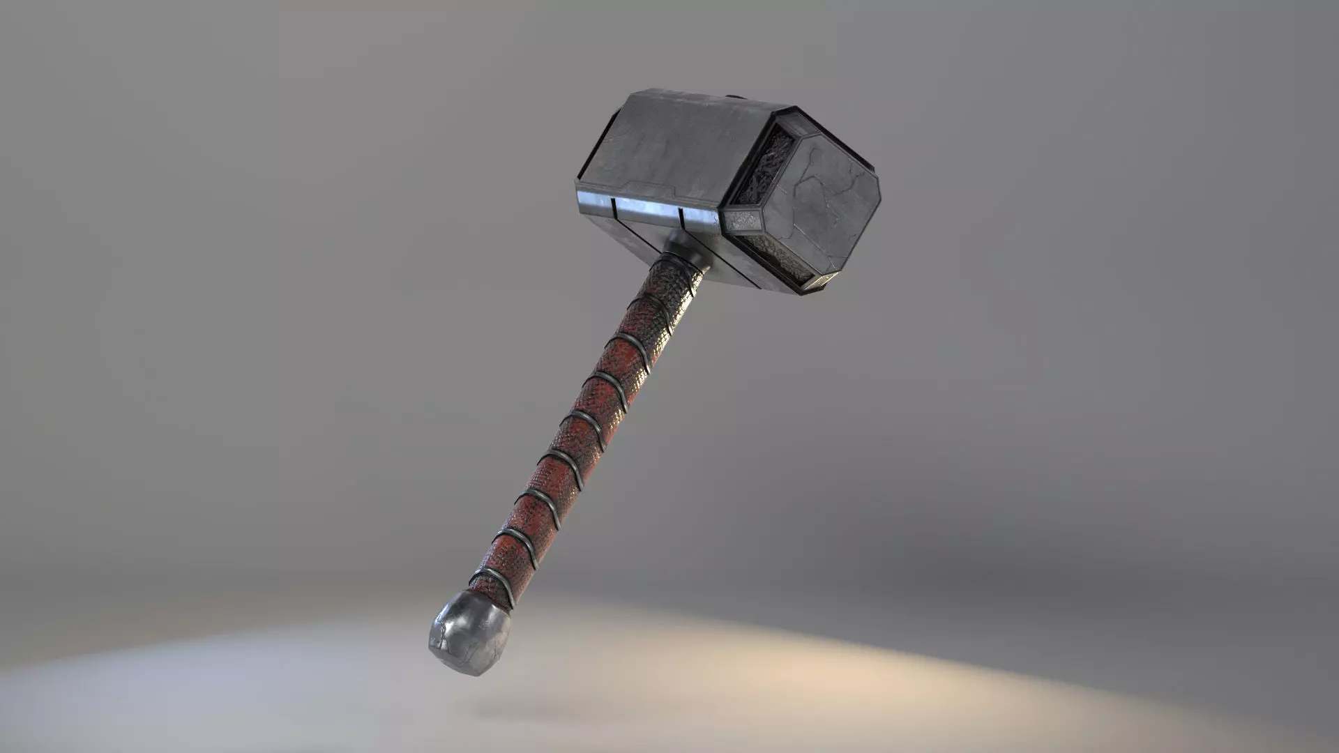 Hummer thor hammer Low-poly 3D model_0
