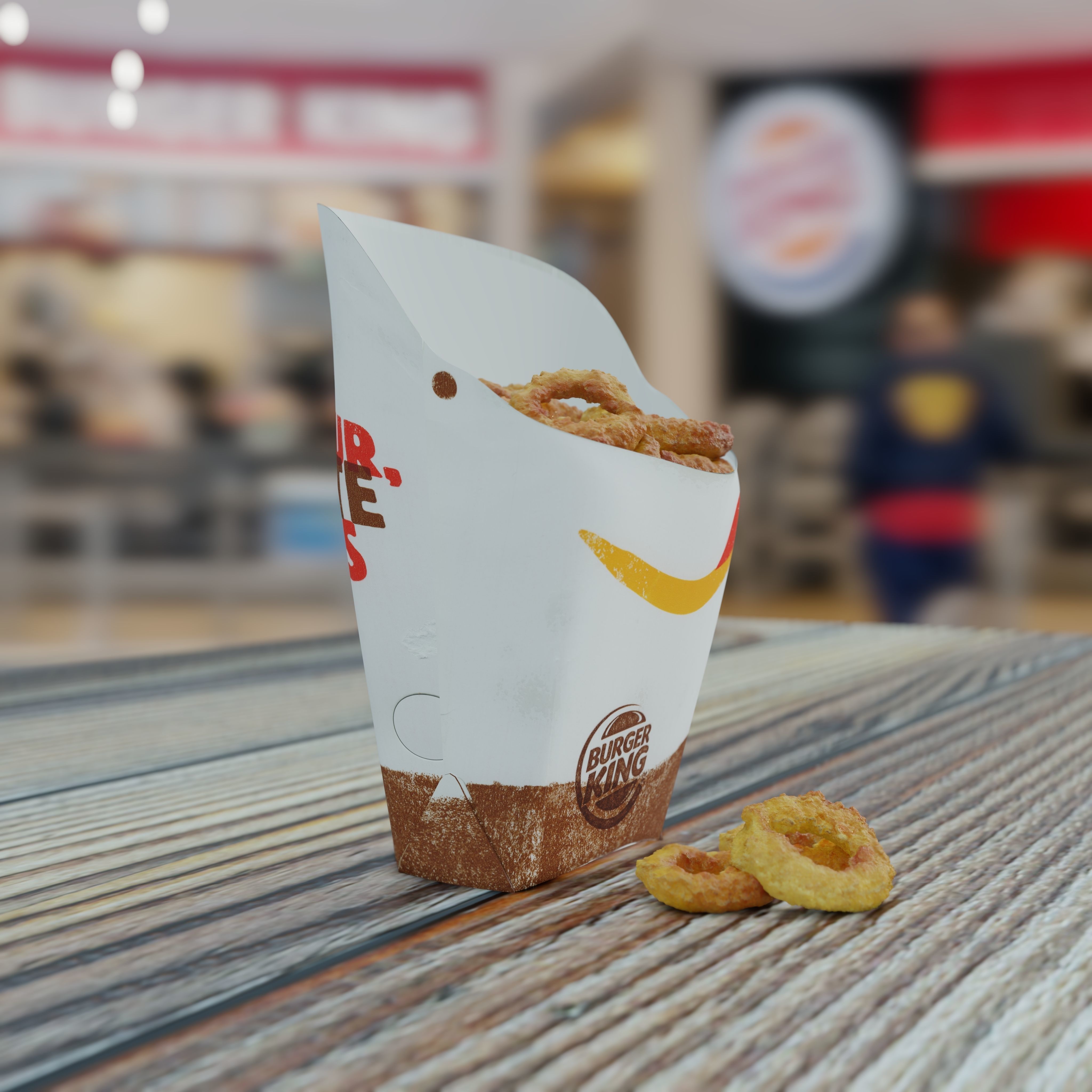 Burger King Onion Rings Photorealistic Low Poly PBR Low-poly 3D model_32