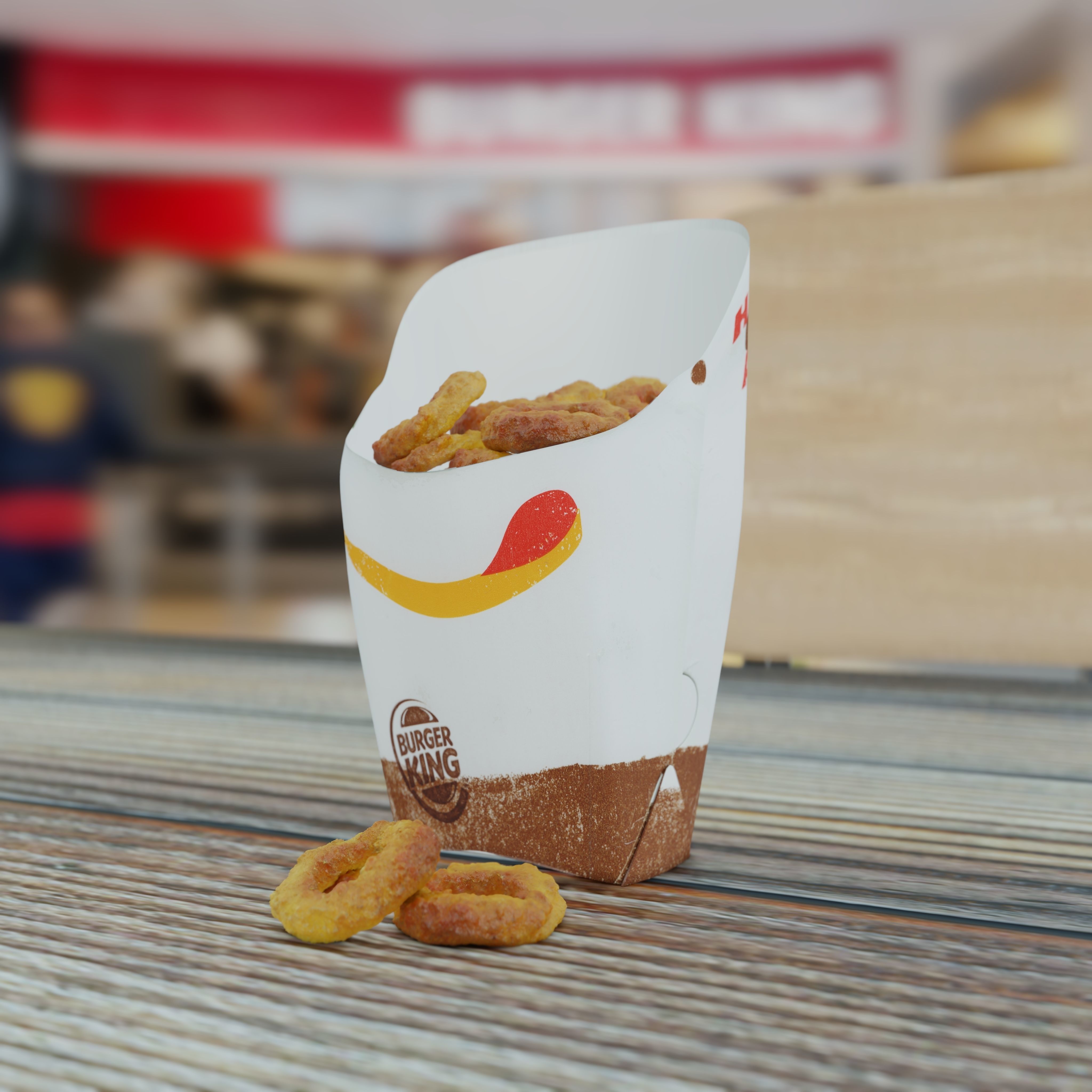 Burger King Onion Rings Photorealistic Low Poly PBR Low-poly 3D model_12