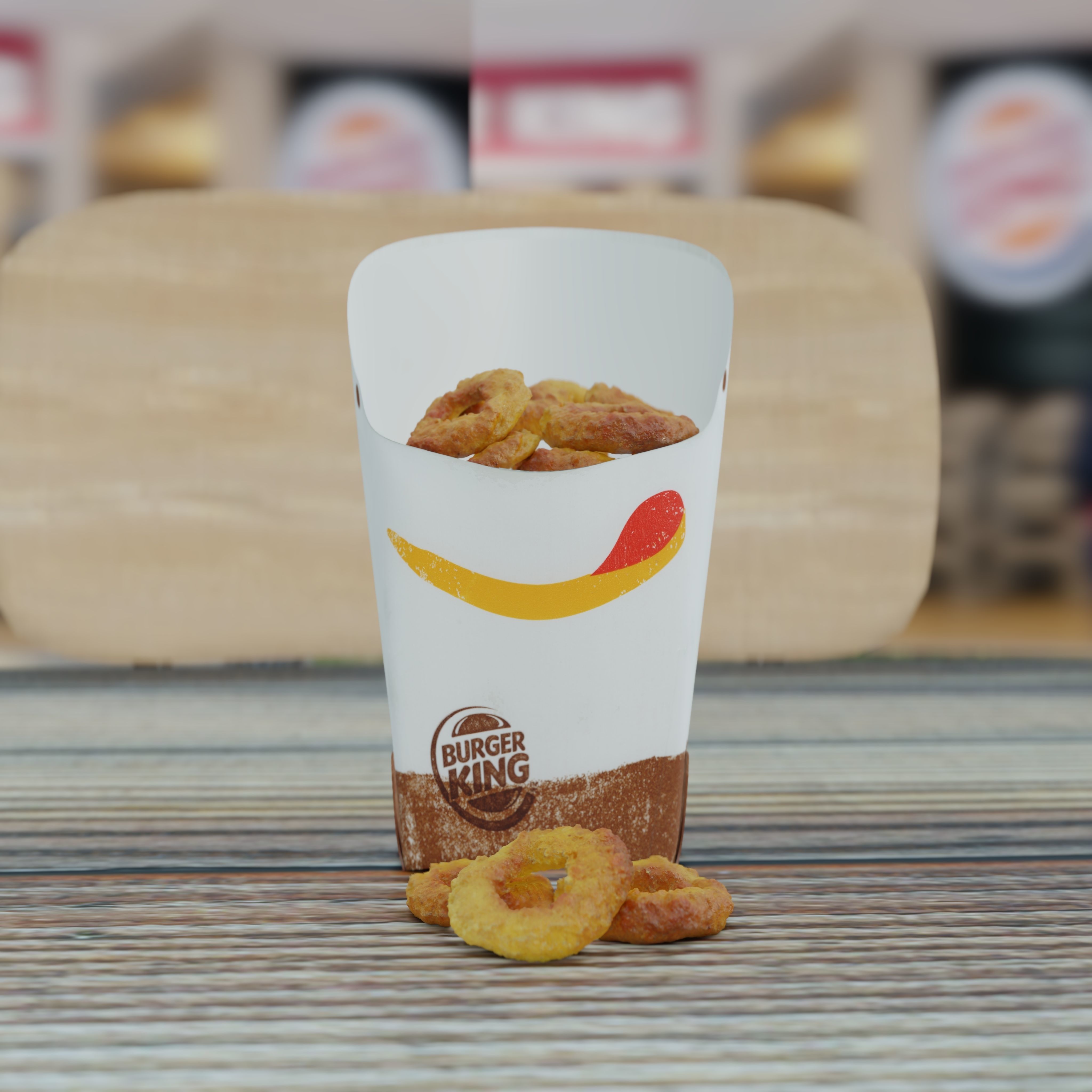 Burger King Onion Rings Photorealistic Low Poly PBR Low-poly 3D model_39