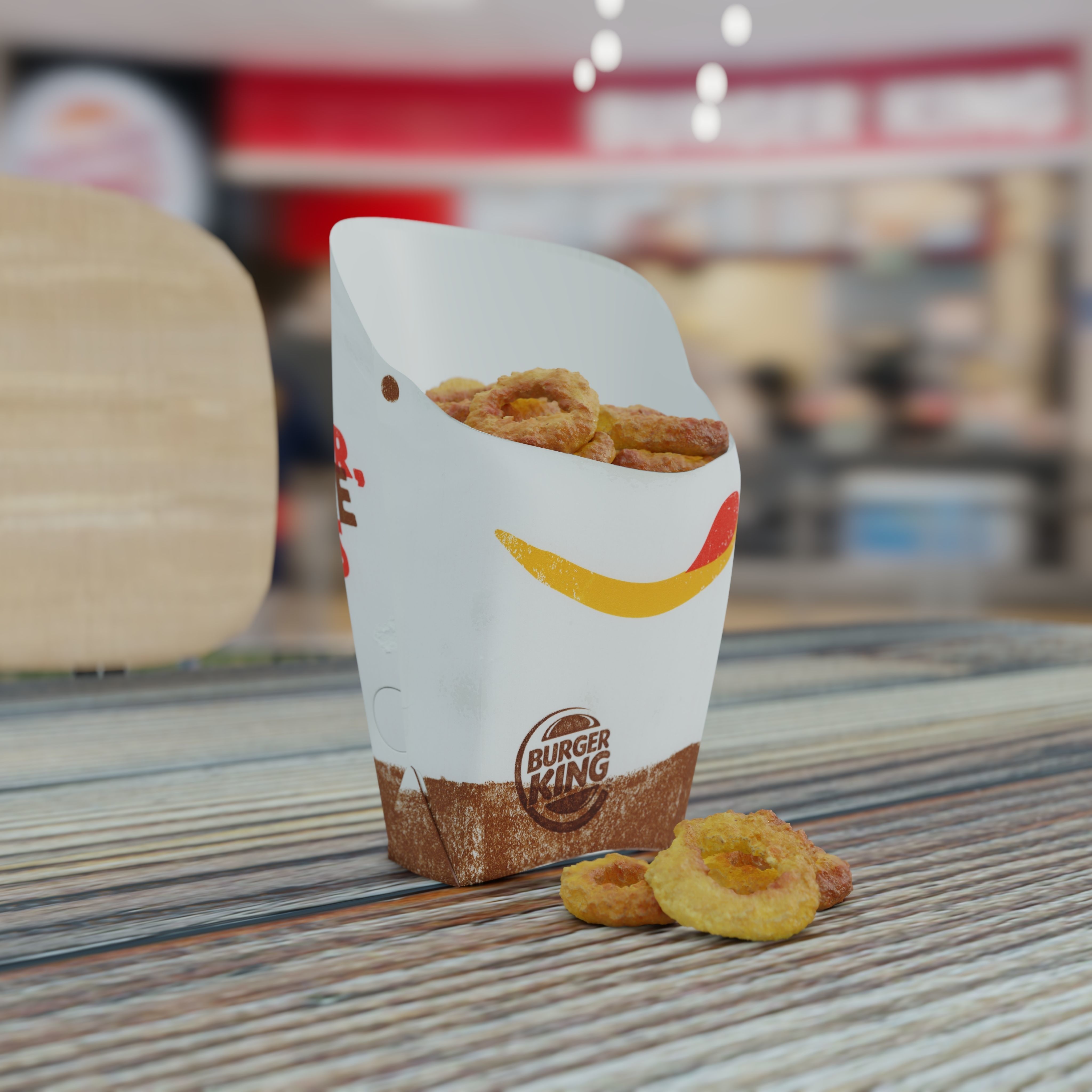 Burger King Onion Rings Photorealistic Low Poly PBR Low-poly 3D model_34