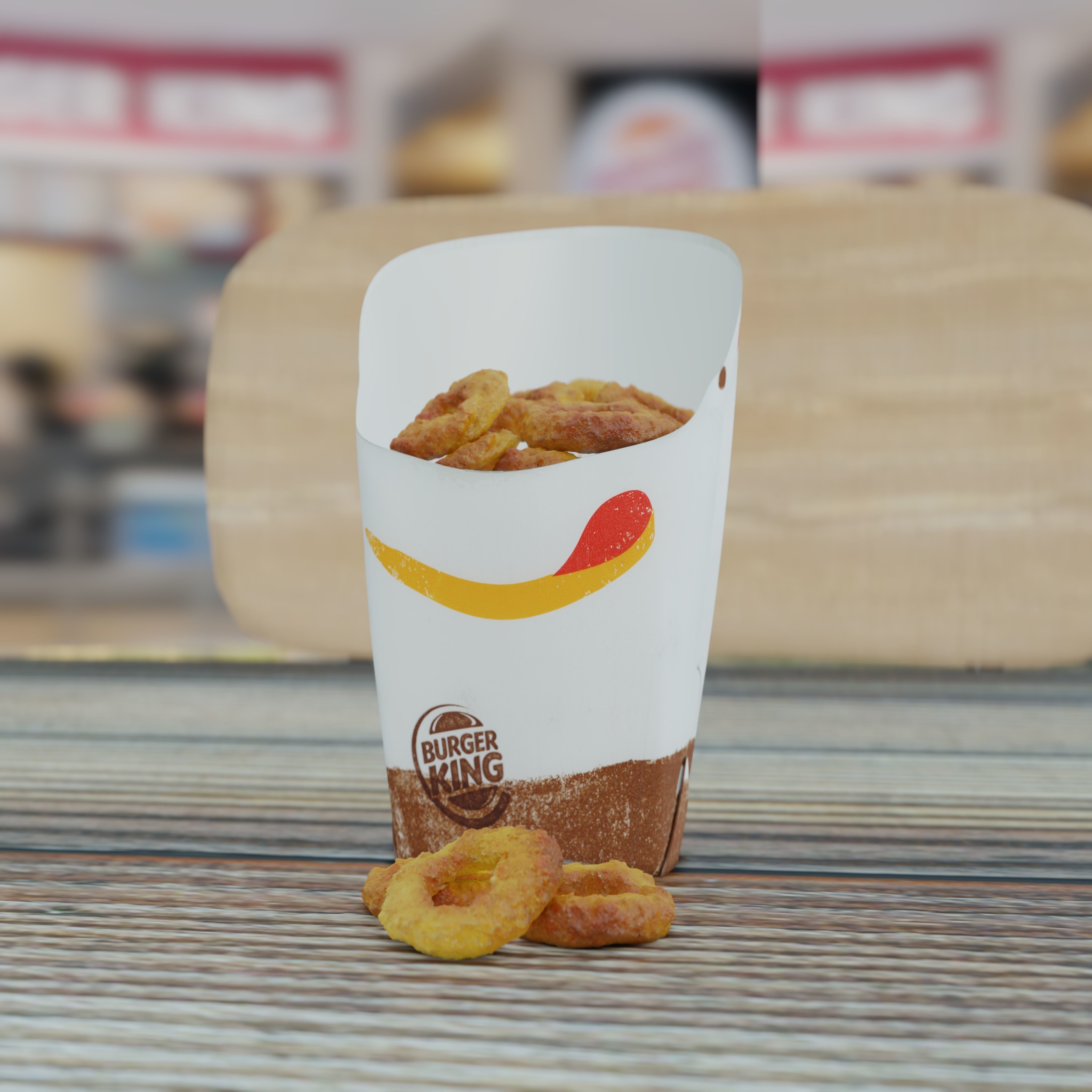 Burger King Onion Rings Photorealistic Low Poly PBR Low-poly 3D model_9