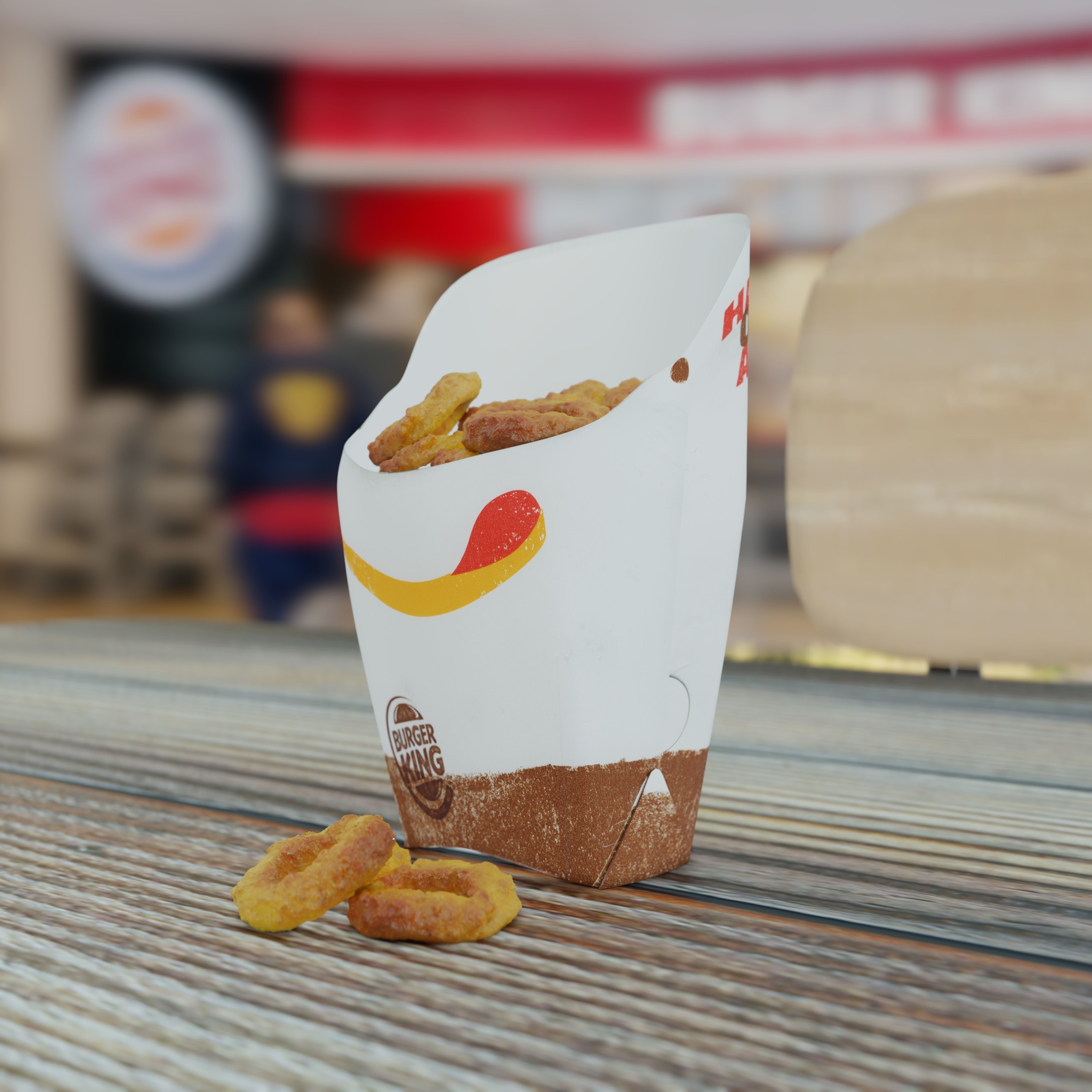 Burger King Onion Rings Photorealistic Low Poly PBR Low-poly 3D model_13
