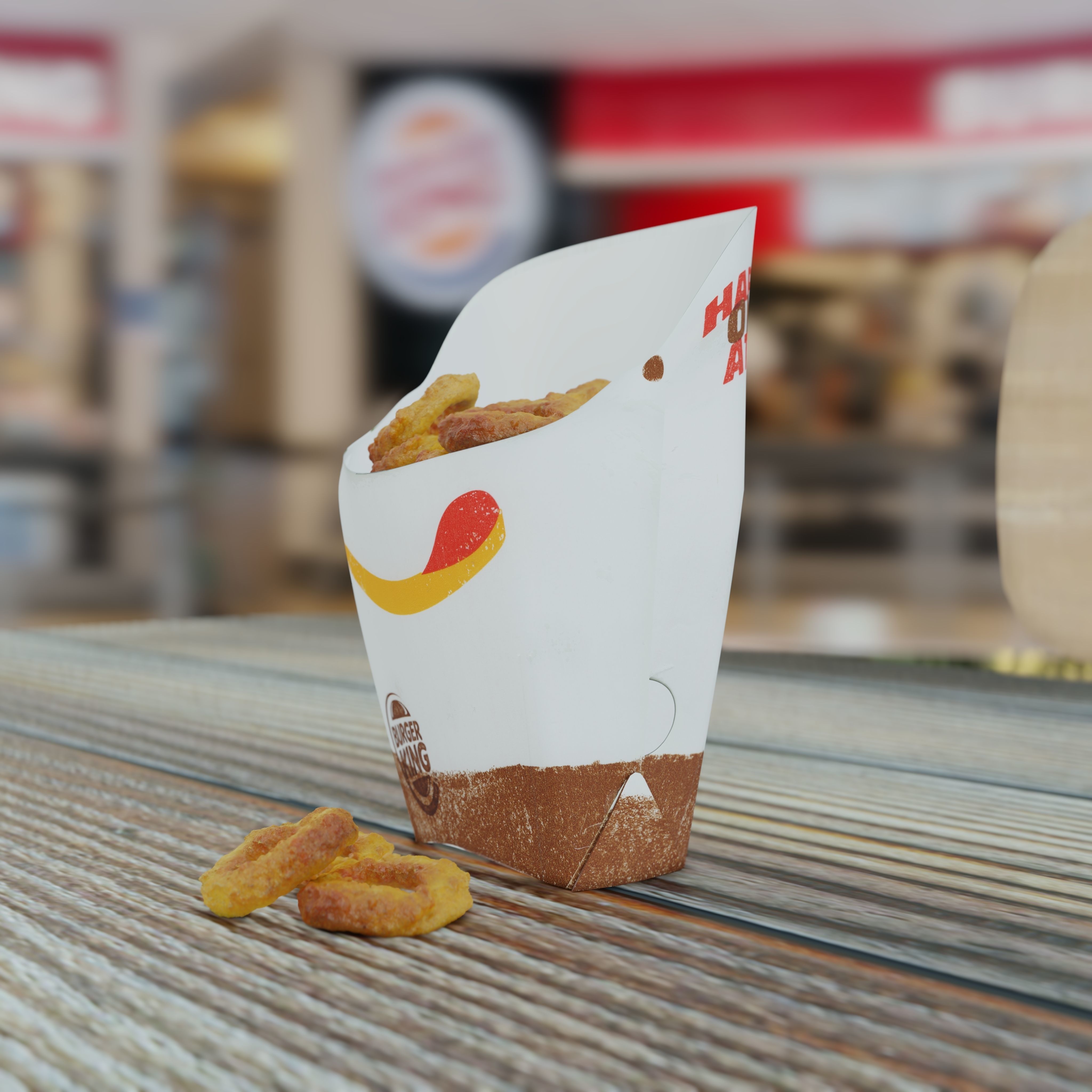Burger King Onion Rings Photorealistic Low Poly PBR Low-poly 3D model_14