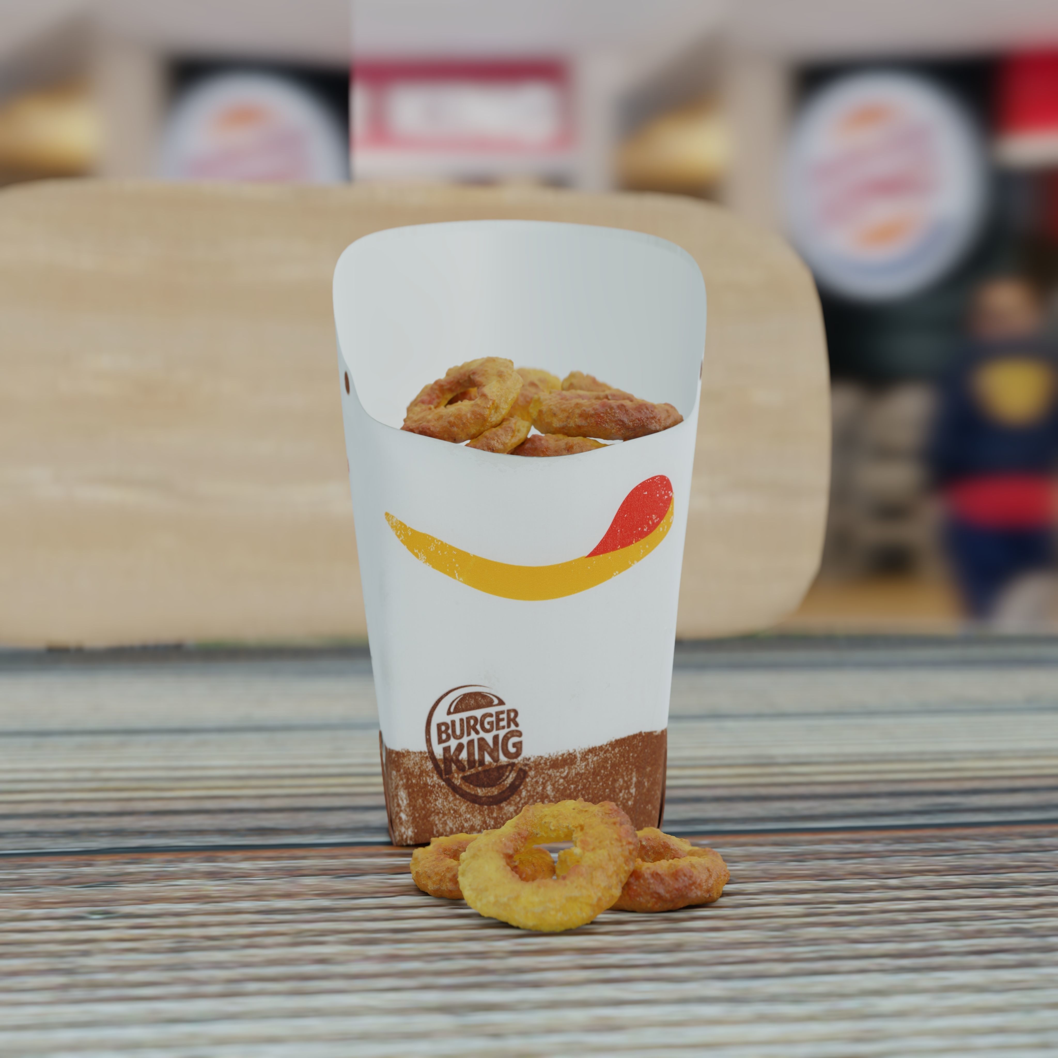 Burger King Onion Rings Photorealistic Low Poly PBR Low-poly 3D model_38