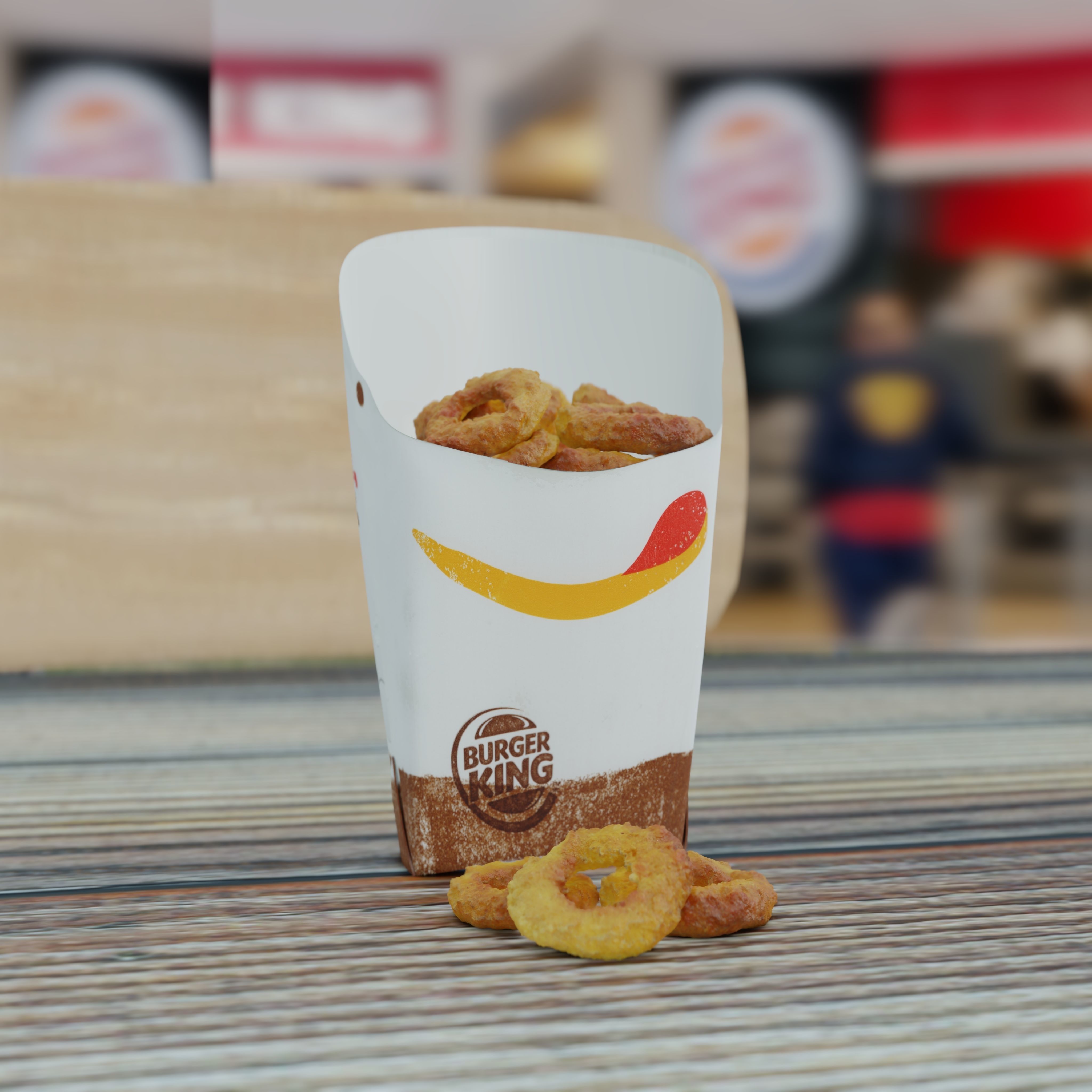 Burger King Onion Rings Photorealistic Low Poly PBR Low-poly 3D model_37