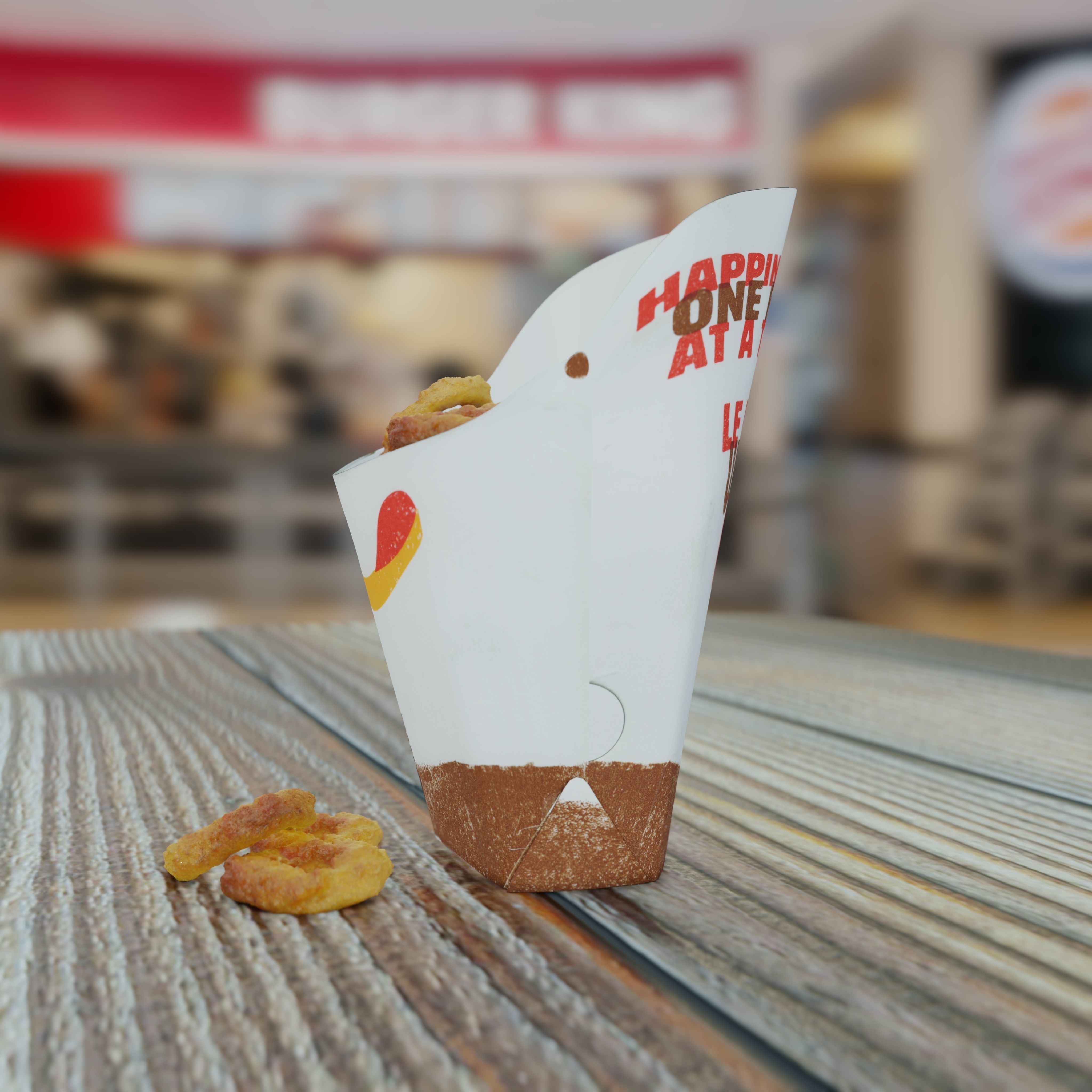Burger King Onion Rings Photorealistic Low Poly PBR Low-poly 3D model_16