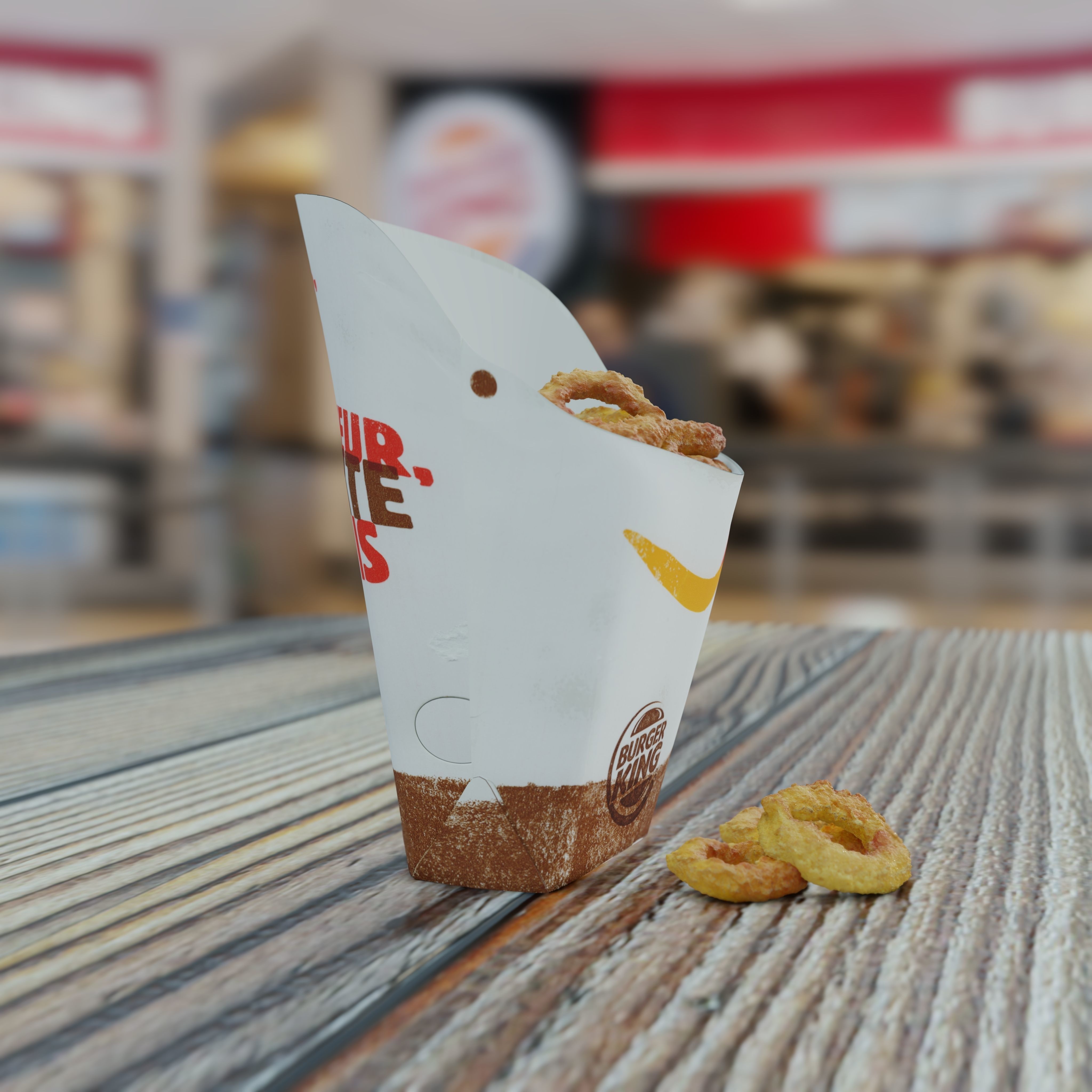 Burger King Onion Rings Photorealistic Low Poly PBR Low-poly 3D model_31