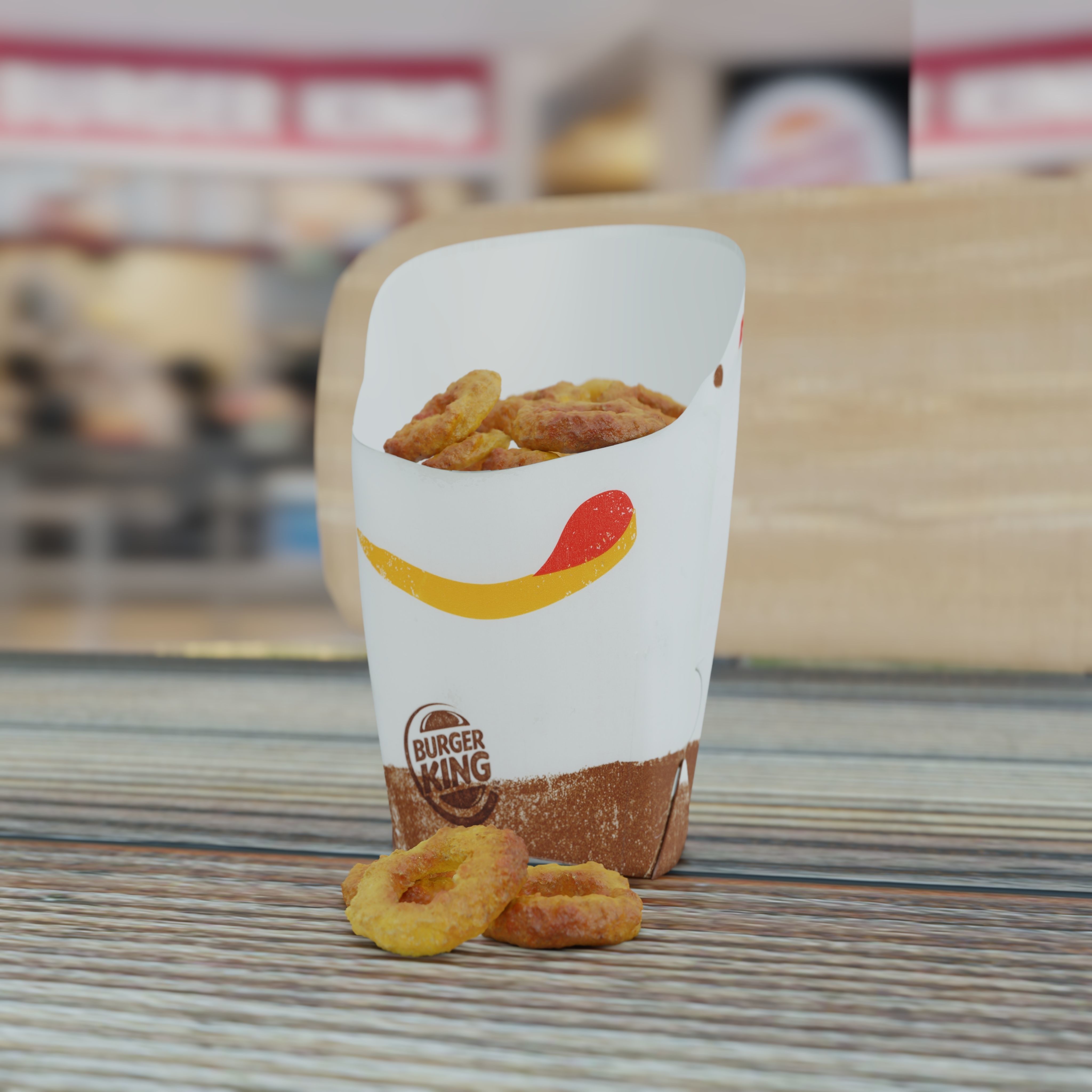 Burger King Onion Rings Photorealistic Low Poly PBR Low-poly 3D model_10