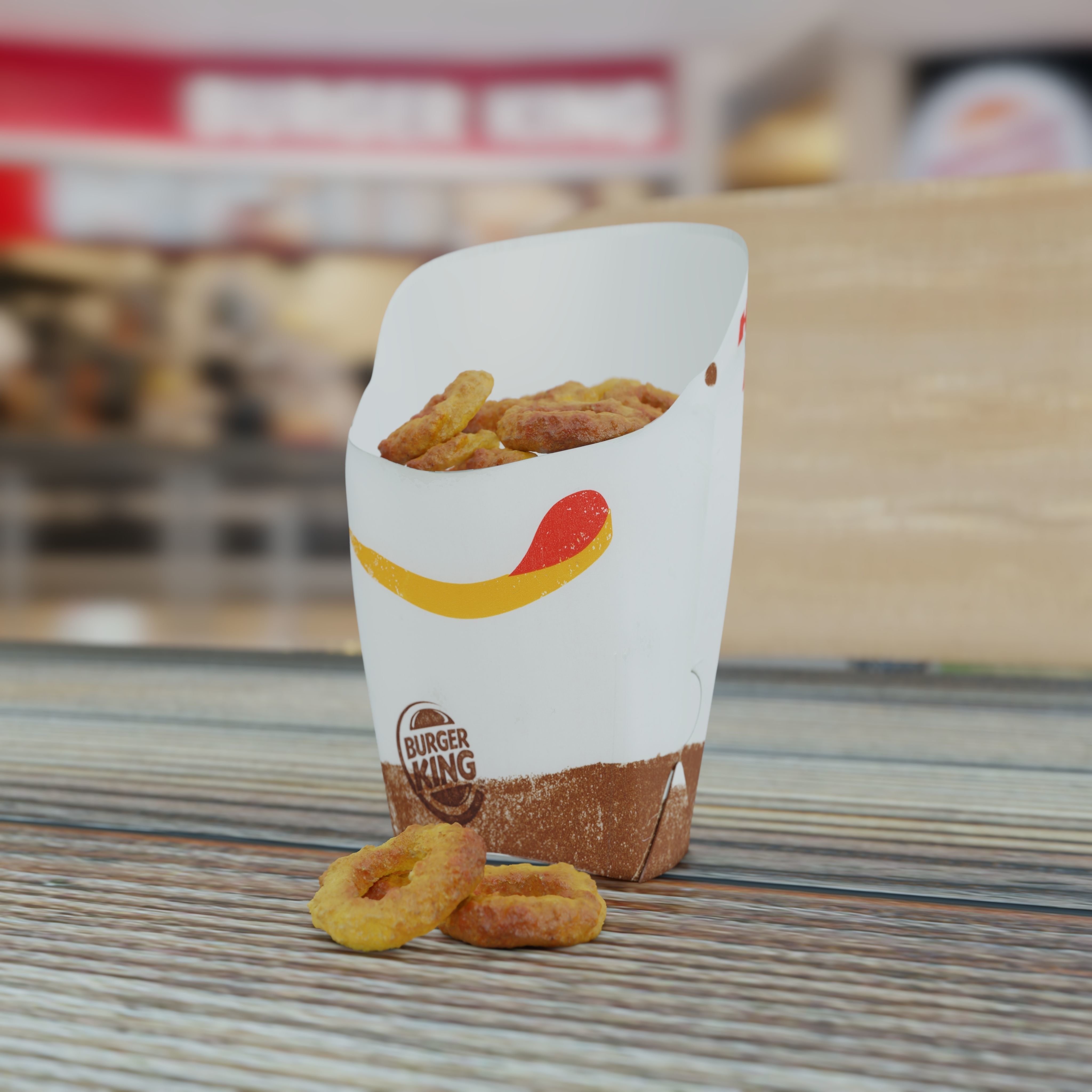 Burger King Onion Rings Photorealistic Low Poly PBR Low-poly 3D model_11