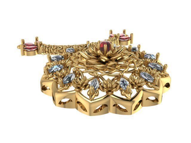 pendant Flower 3D print model_4