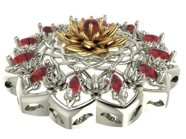 pendant Flower 3D print model_8