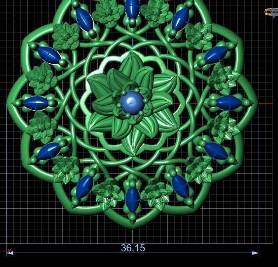 pendant Flower 3D print model_14