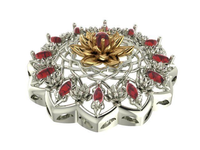 pendant Flower 3D print model_7