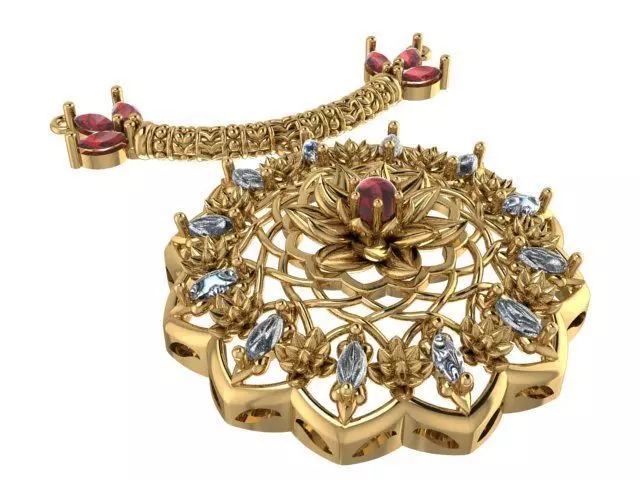 pendant Flower 3D print model_0