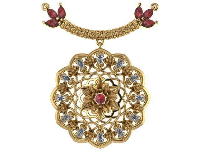 pendant Flower 3D print model_2