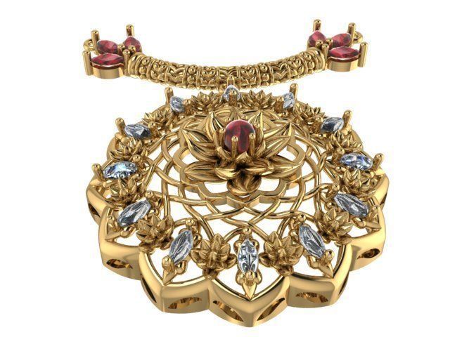 pendant Flower 3D print model_1