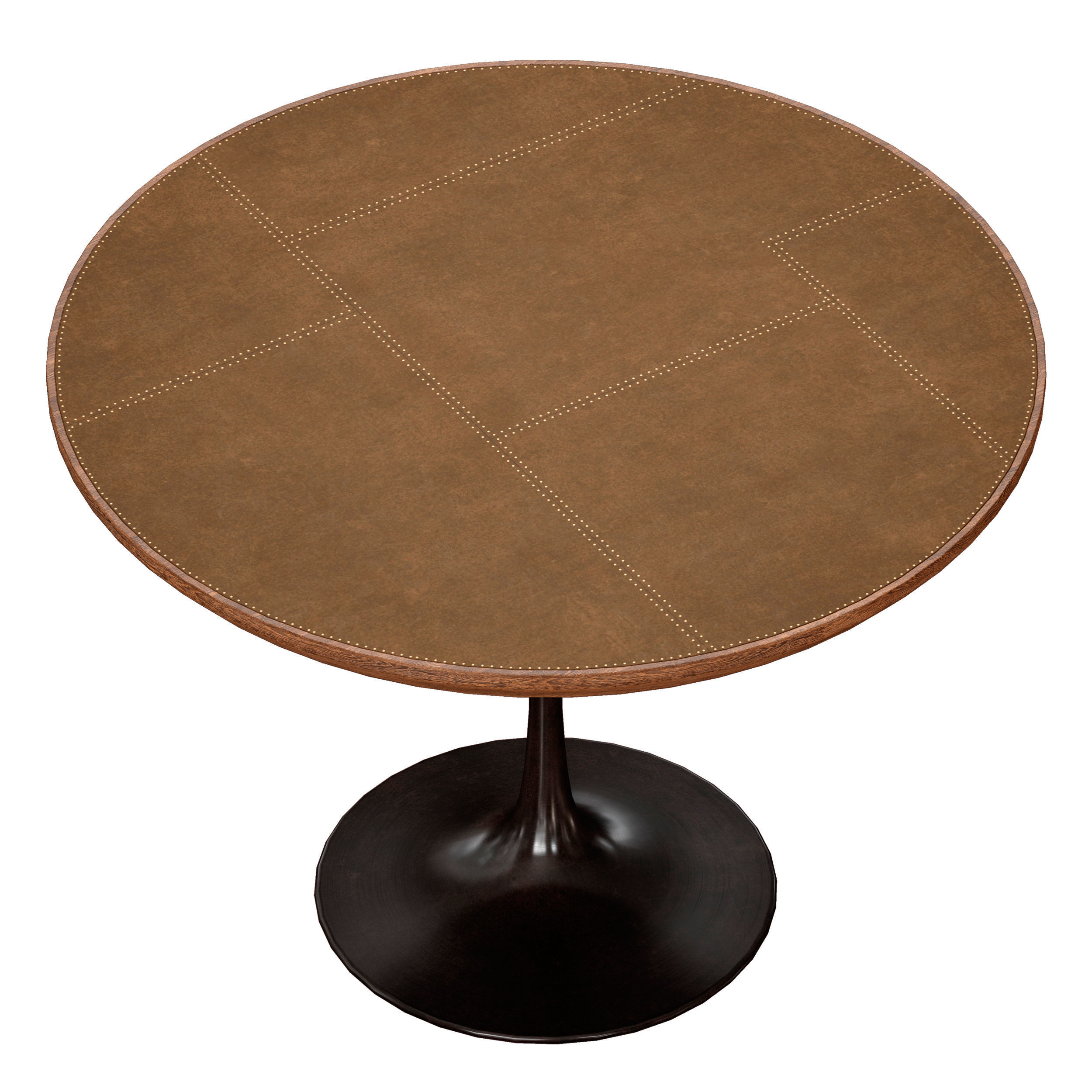 Penn Patchwork Bronze 42 Pedestal Base Dining Table 3D model_3