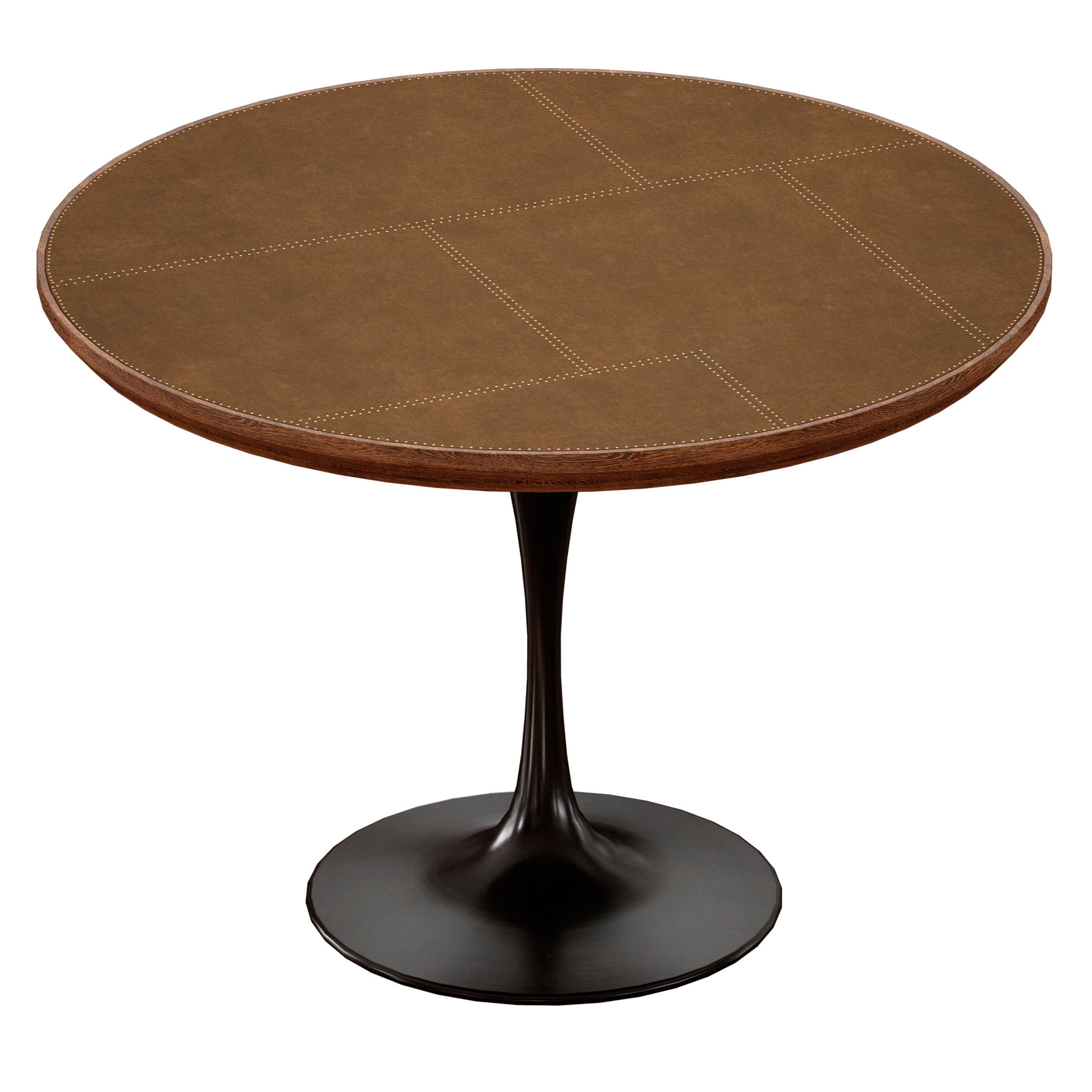 Penn Patchwork Bronze 42 Pedestal Base Dining Table 3D model_7