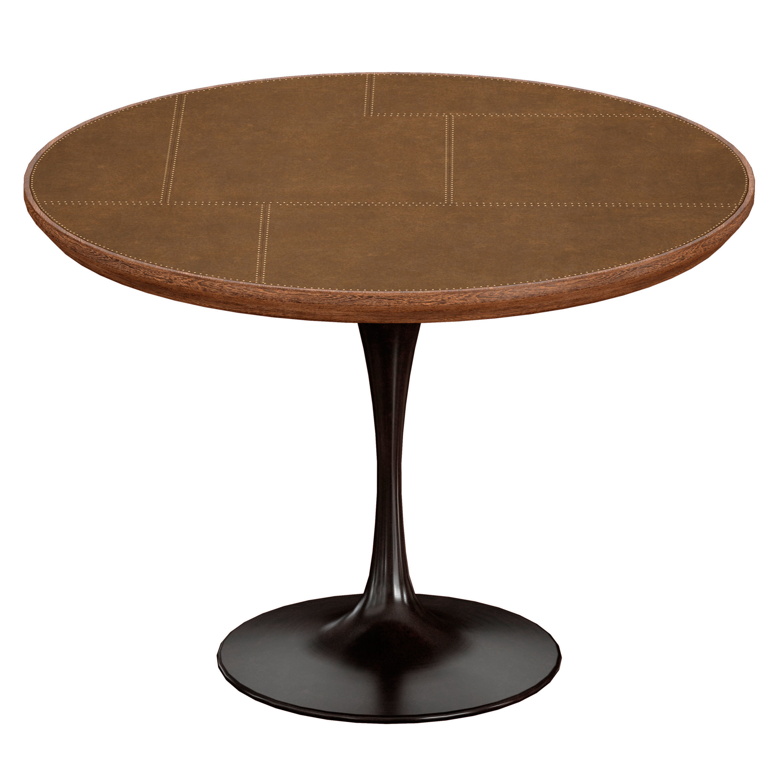 Penn Patchwork Bronze 42 Pedestal Base Dining Table 3D model_4