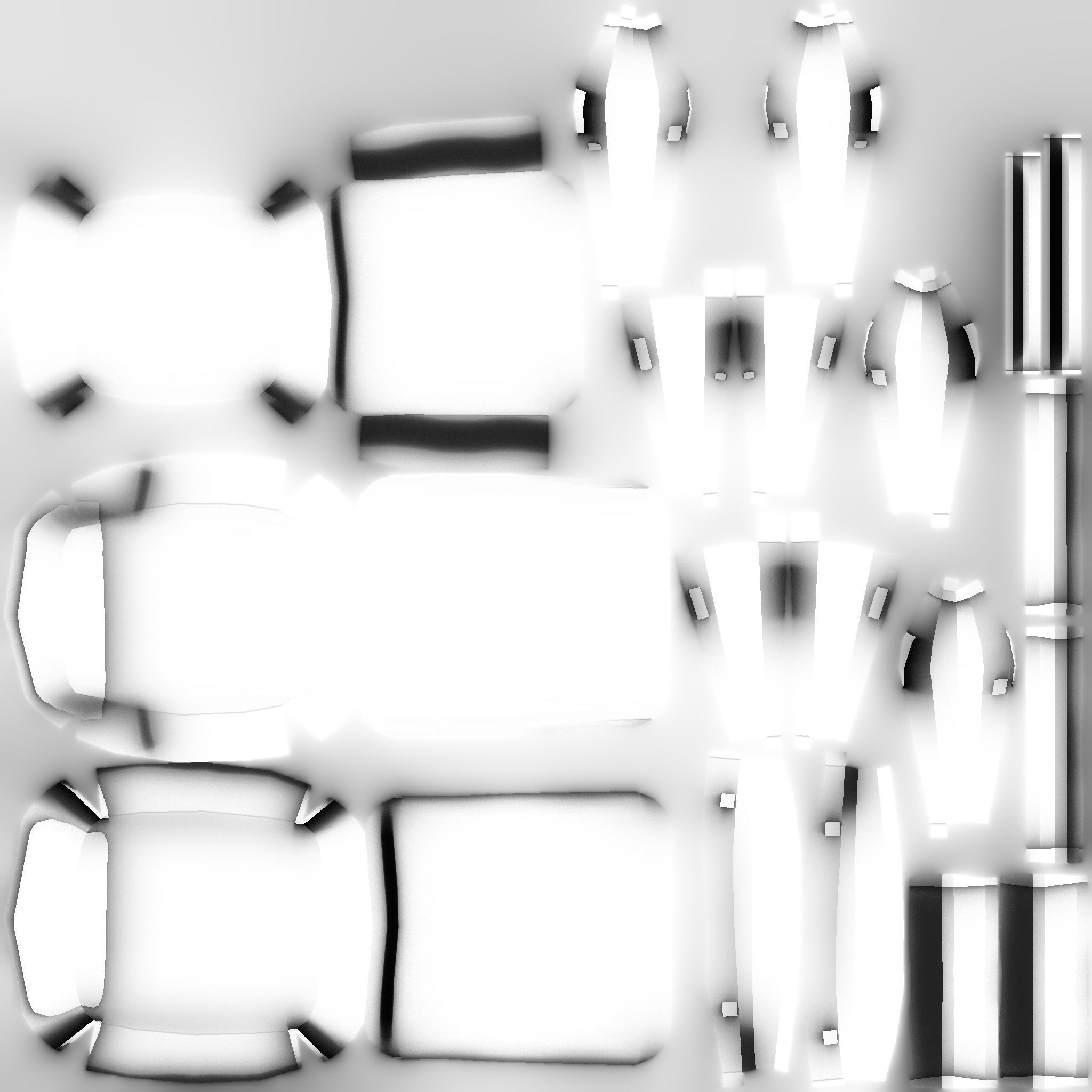 Rust Leather Armchair - Furniture Interior Design Low-poly 3D model_10