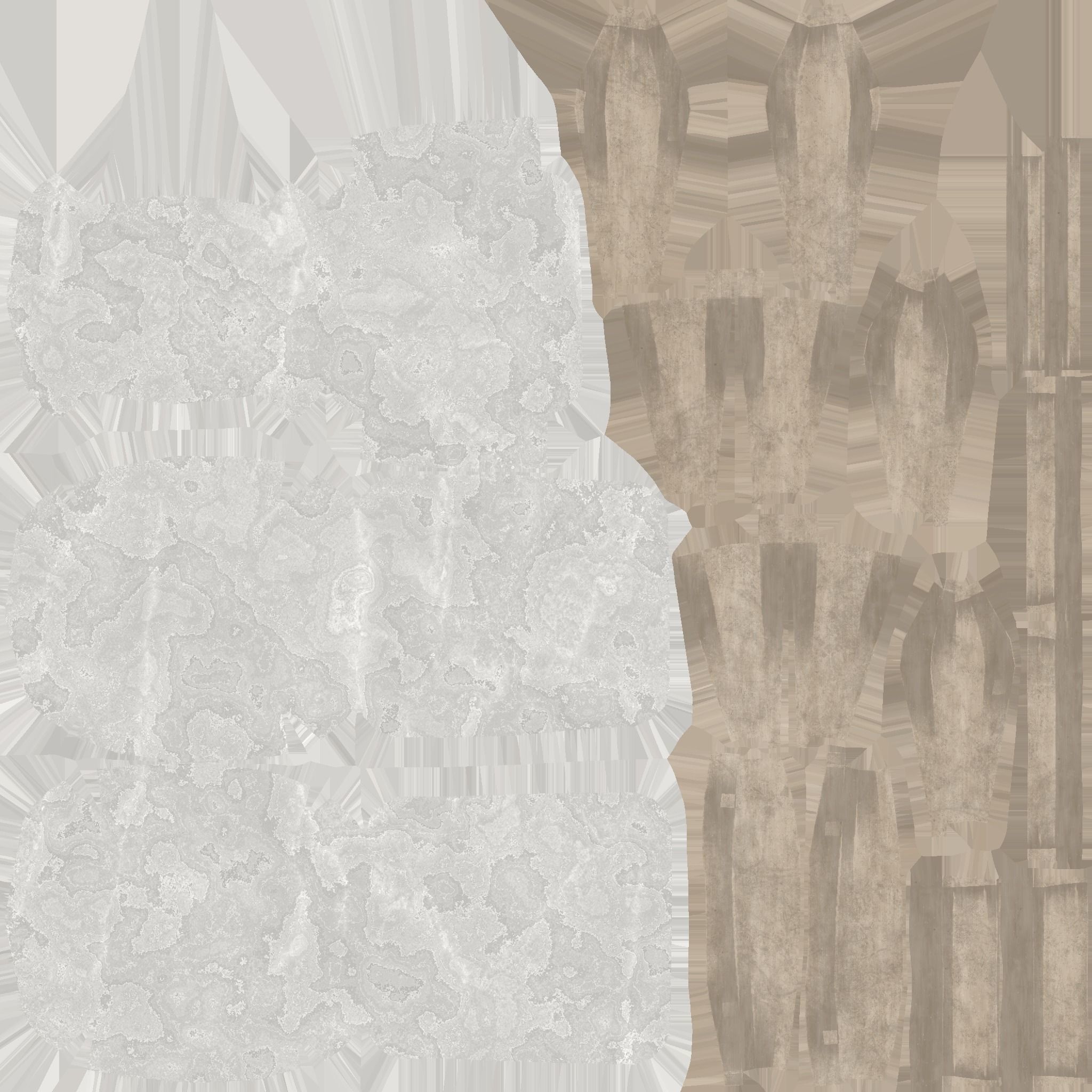 White Wood Armchair - Furniture Interior Design Low-poly 3D model_15