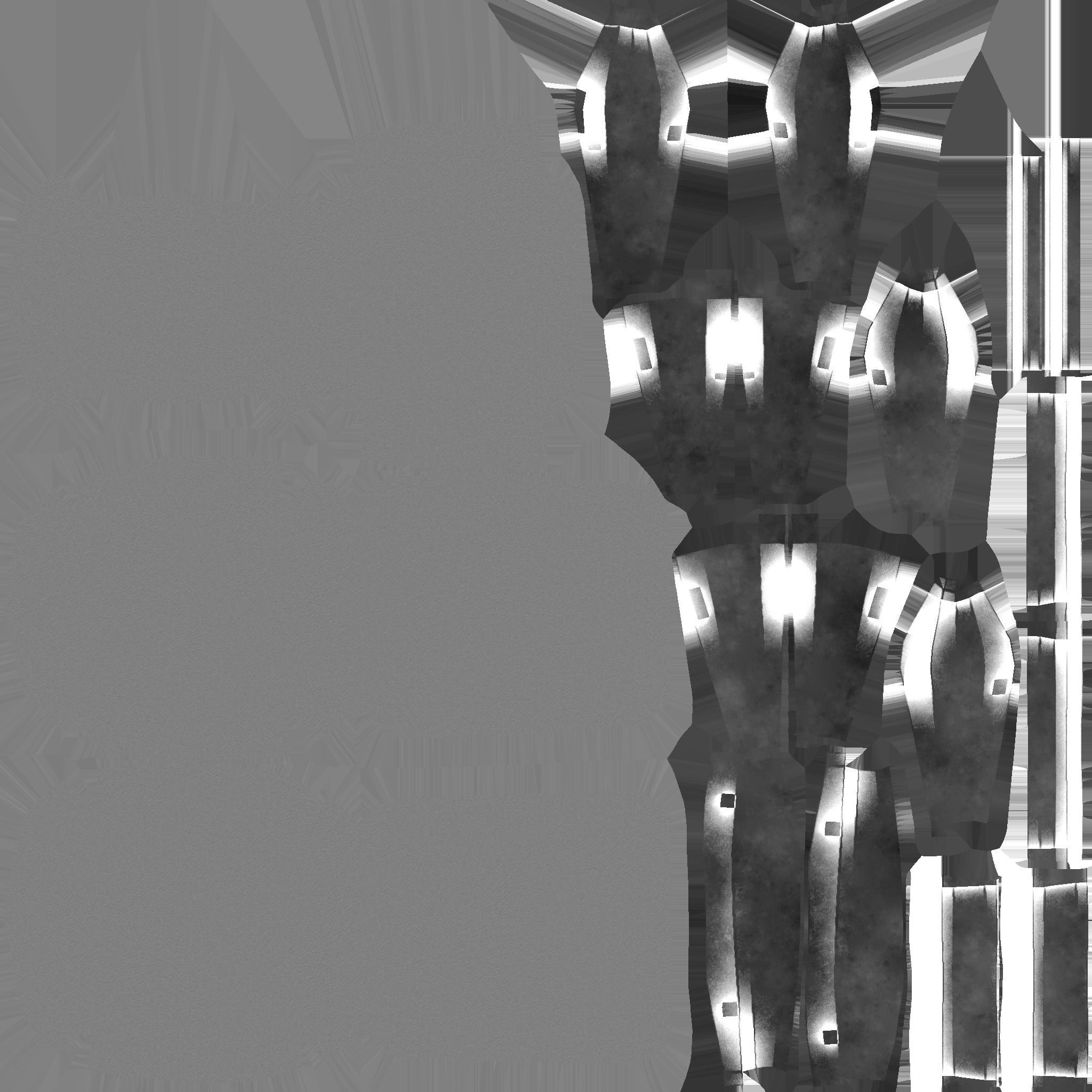 Black Wood Armchair - Furniture Interior Design Low-poly 3D model_15