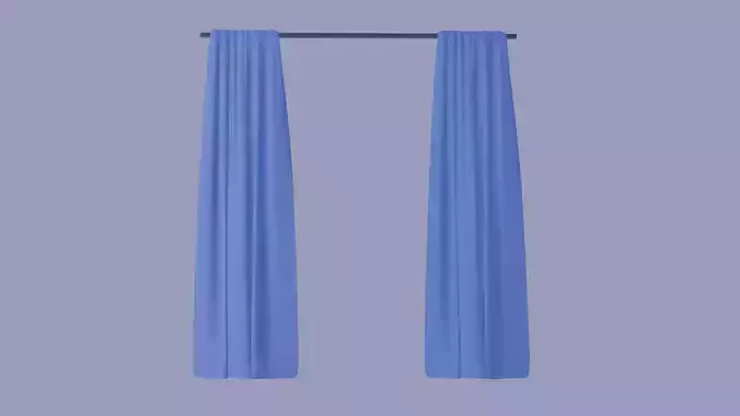 Curtains blue